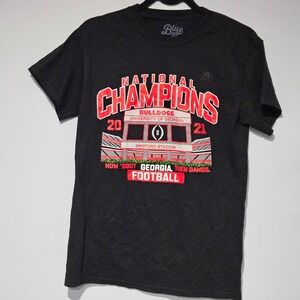 Georgia Bulldogs 2021 National Champions Mens Small T-Shirt Sanford Stadium NWOT